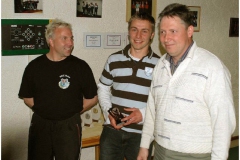 Chris Tichatschke - mit Klaus-Dieter Wodtke Sportwart, Michael Heinfling 1.Vorstand